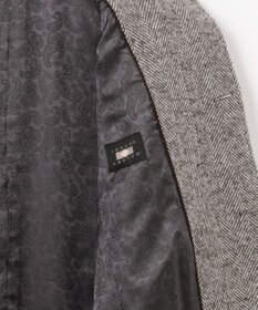 JOSEPH ABBOUD 【尾州産カシミヤブレンド素材/軽量】カシミヤブレンドアルパカヘリンボーン ステンカラーコート