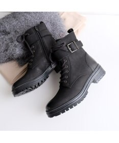 Pointer 本革 足首ベルトレースアップブーツ