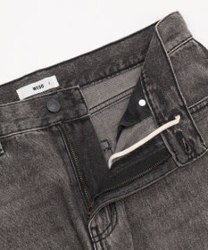 WEGO 【ウエスト調整可】ストレートデニムパンツ