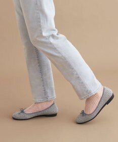 steppi 【洗える/撥水】ラウンド ドット バレエ パンプス