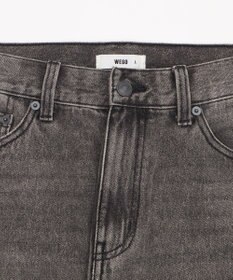 WEGO 【ウエスト調整可】ストレートデニムパンツ