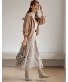 ANY SIS 【洗える】ラッセルチュールマチ スカート