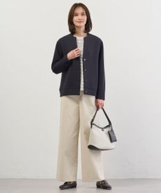J.PRESS LADIES チノストレッチ ワイドパンツ
