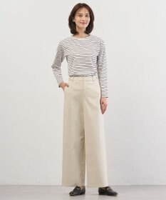 J.PRESS LADIES チノストレッチ ワイドパンツ
