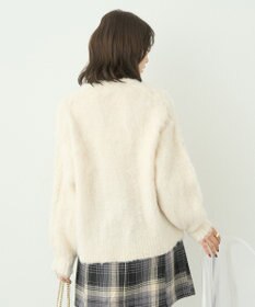 earth music&ecology フワフワパールニットカーディガン