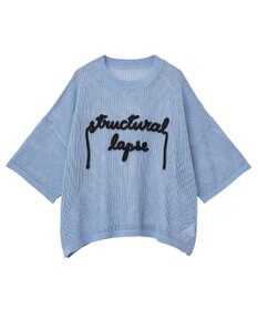 Green Parks テープロゴ透かしニットプルオーバーⅡ