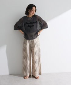 Green Parks テープロゴ透かしニットプルオーバーⅡ