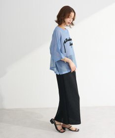 Green Parks テープロゴ透かしニットプルオーバーⅡ