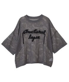 Green Parks テープロゴ透かしニットプルオーバーⅡ