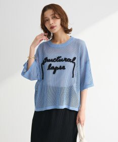 Green Parks テープロゴ透かしニットプルオーバーⅡ