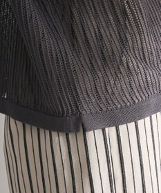 Green Parks テープロゴ透かしニットプルオーバーⅡ