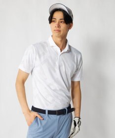 FILA GOLF／marie claire 【FILA GOLF】メッシュ加工ビックロゴ半袖ポロシャツ