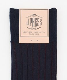 J.PRESS MEN 【定番】ハイゲージワイドストライプ リブソックス