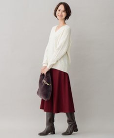 自由区 アランパターン Vネックニット