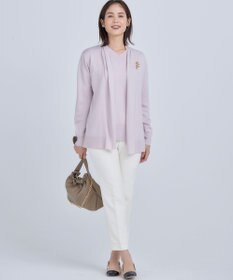 組曲 L 【WEB限定】セミウーステッド ニットカーディガン