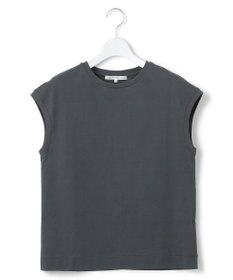 23区 L 【洗える】コンパクトヤーン フレンチスリーブ Tシャツ