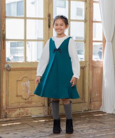 組曲 KIDS 【150-160㎝】プリーツカラー ブラウス