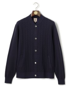 J.PRESS MEN 【ストレッチ性 / イージーケア】【FLEX YARN】ケーブルニットブルゾン型カーディガン
