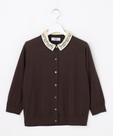 J.PRESS LADIES S 【2WAY】レースカラーコンビ カーディガン