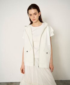 GRACE CONTINENTAL フードノースリーブ トップ