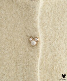 earth music&ecology 【予約】Disney/ポイントミッキーラメシャギーカーデ