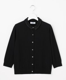 J.PRESS LADIES S 【2WAY】レースカラーコンビ カーディガン