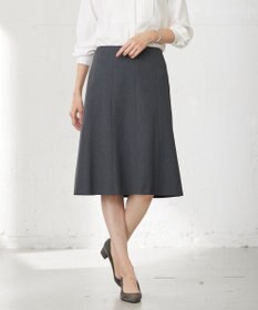 J.PRESS LADIES T/Rアルガンシルク フレア スカート グレー系