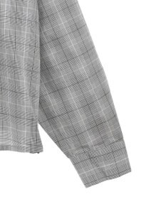 Green Parks サイドドロストショート丈シャツ（チェック）