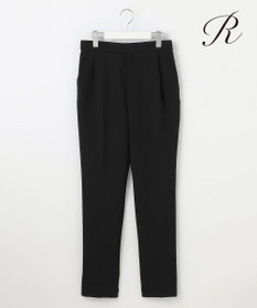 23区 【R(アール)】ダブルクロス テーパードシルエット パンツ ブラック系