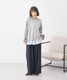 earth music&ecology フリルヘムドッキングプルオーバー