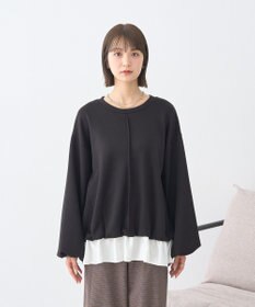 earth music&ecology フリルヘムドッキングプルオーバー