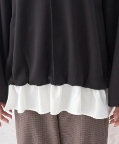 earth music&ecology フリルヘムドッキングプルオーバー