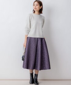 組曲 【8色展開・前後着用可】ウールカシミヤミックス パフスリーブ ニット