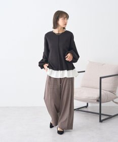 earth music&ecology フリルヘムドッキングプルオーバー