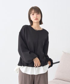 earth music&ecology フリルヘムドッキングプルオーバー