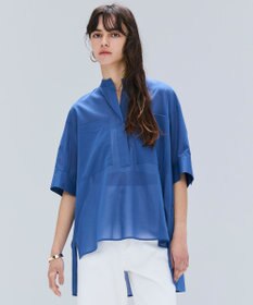 BEIGE， 【洗える・Oggi 10月号掲載】BAC / コットンビックポケットスタンドカラーシャツ