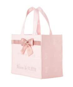 Maison de FLEUR リボンジャカードスクエアトートバッグ
