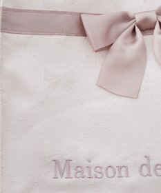 Maison de FLEUR リボンジャカードスクエアトートバッグ