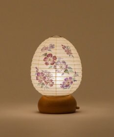 ちょうちん堂 【あかり道】〈手書絵付〉サクラスミレ ちょうちん ライト