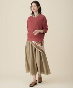 自由区 ボタニカルプリント スカーフ