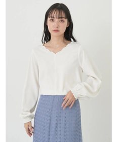 earth music&ecology スカラップブラウス