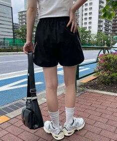 WEGO 【ウエストゴム】パイピングラインショートパンツ
