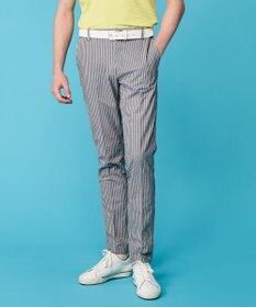 23区GOLF 【MEN】【撥水・ストレッチ】サッカーストライプ フルレングスパンツ