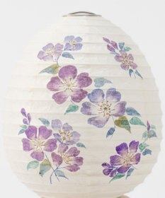 ちょうちん堂 【あかり道】〈手書絵付〉サクラスミレ ちょうちん ライト