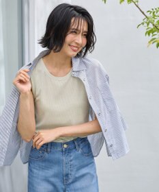 ANY 【洗濯機可】ラメテレコタンクトップ