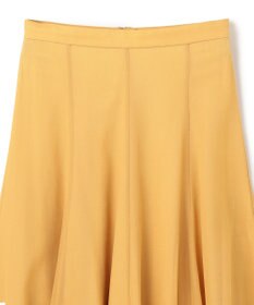 BEIGE， PINE / ウールレイヤードフレアスカート