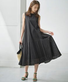 組曲 S 【WEB限定】エンブロイダリーレース ノースリーブワンピース