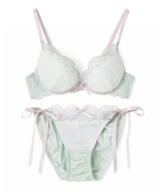 San-ai Resort（三愛水着楽園） シアードットチュール　ブラジャー＆ショーツセット【northerly】