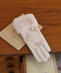 Maison de FLEUR プチリボンファーグローブ