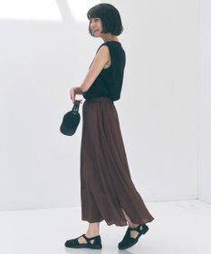 UNFILO 【WEB限定カラー】ヴィンテージシアー ギャザーワイドパンツ